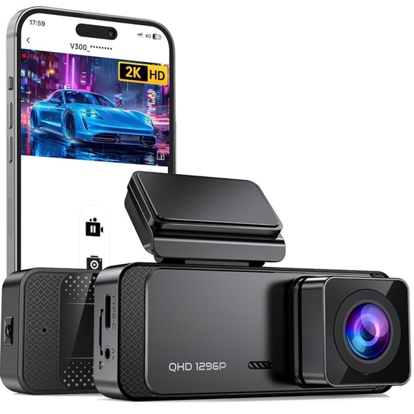 NIB Front WiFi Dash Cam Dash Camera Car Camera w/ Night Vision Loop Recording - Picture 1 of 8